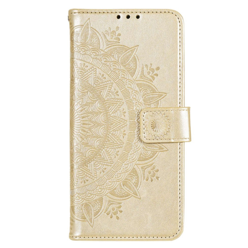 Capa Mandala solar para Moto G82 5G / G52 com correia