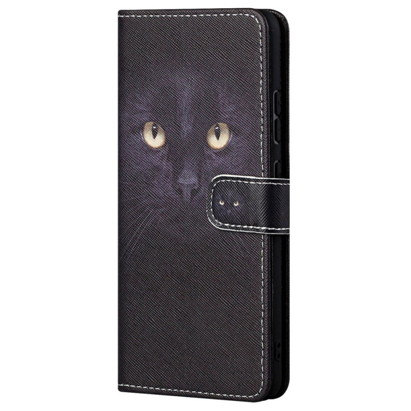 Capa para Moto G62 5G preta com alça para gato