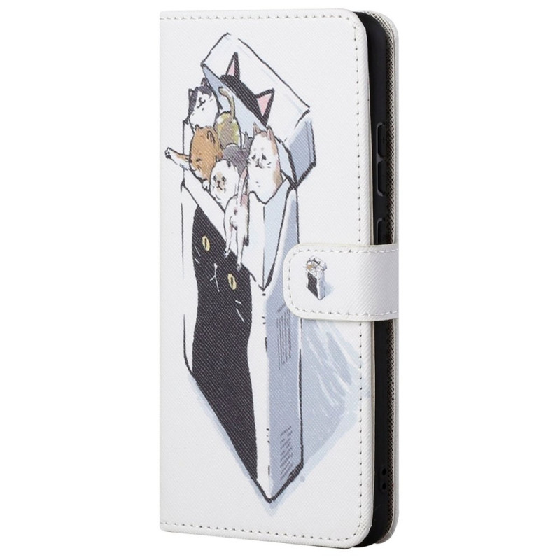 Capa para Moto G62 5G Funny Cats Strap