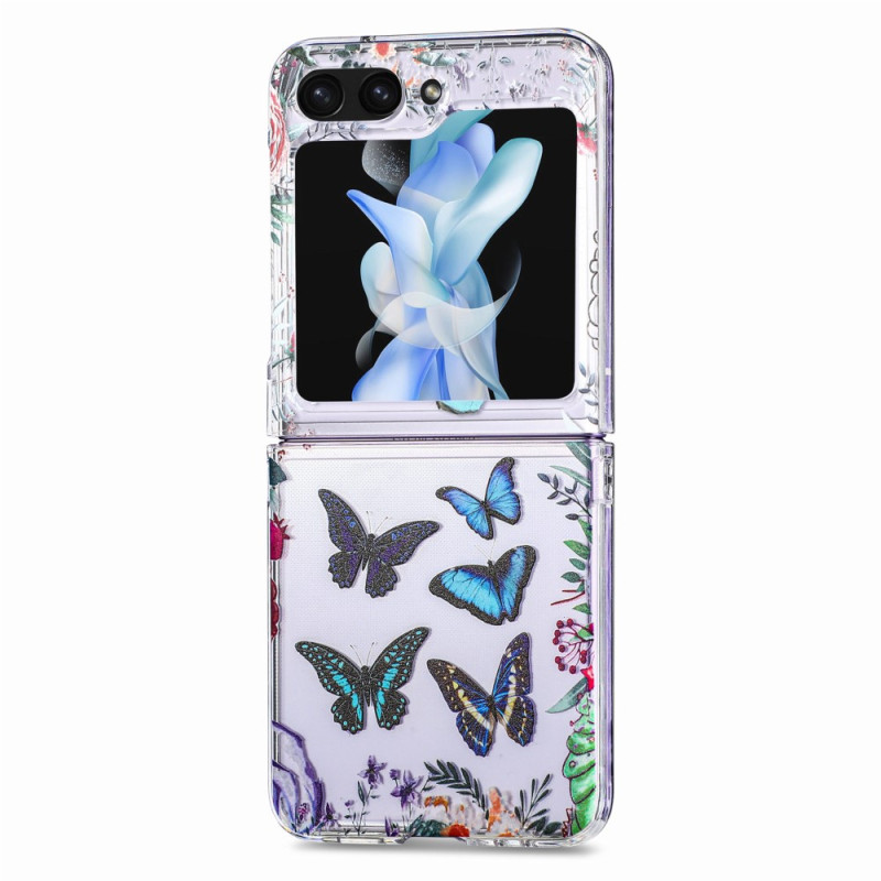 Capa para Samsung Galaxy Z Flip 5 Transparent Butterflies