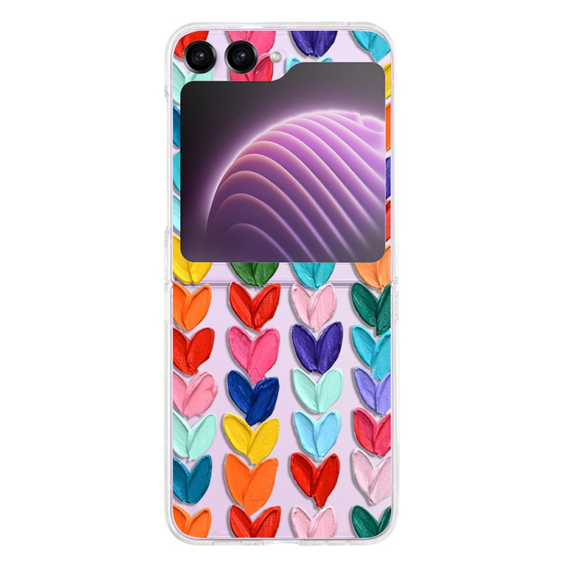 Capa para Samsung Galaxy Z Flip 5 Transparent Hearts