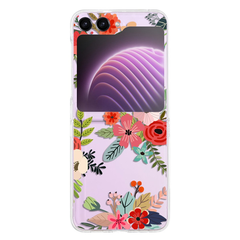Capa flor transparente para Samsung Galaxy Z Flip 5