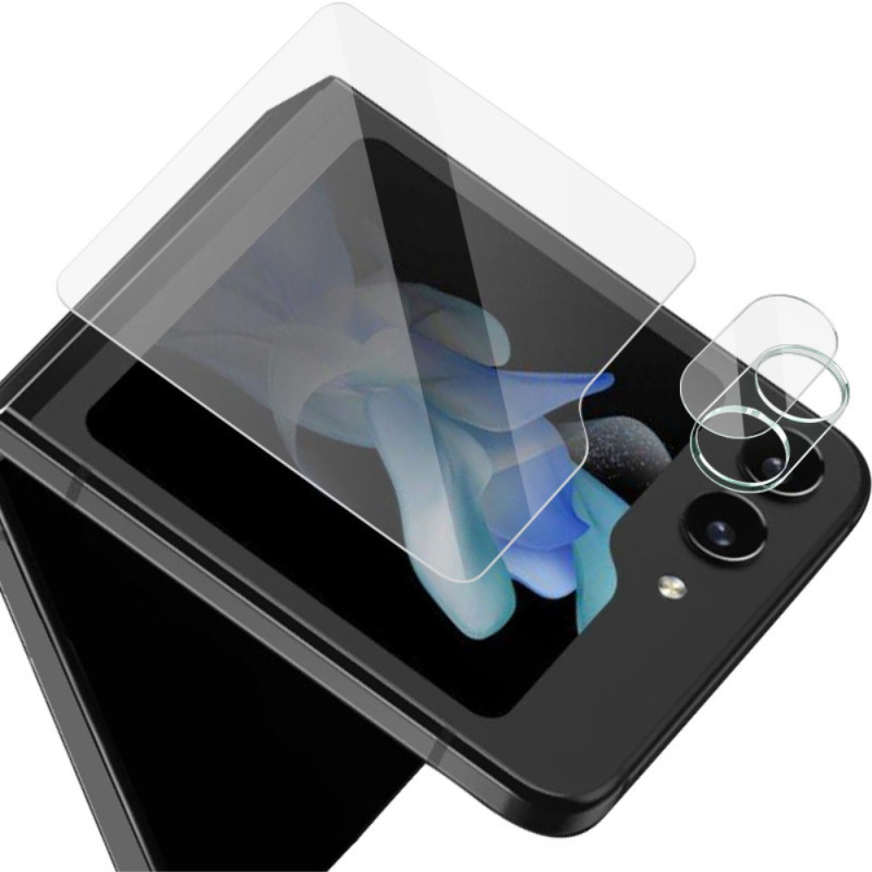 Vidro temperado para proteção da protecção para lente
 e do ecrã traseiro do Samsung Galaxy Z Flip 5