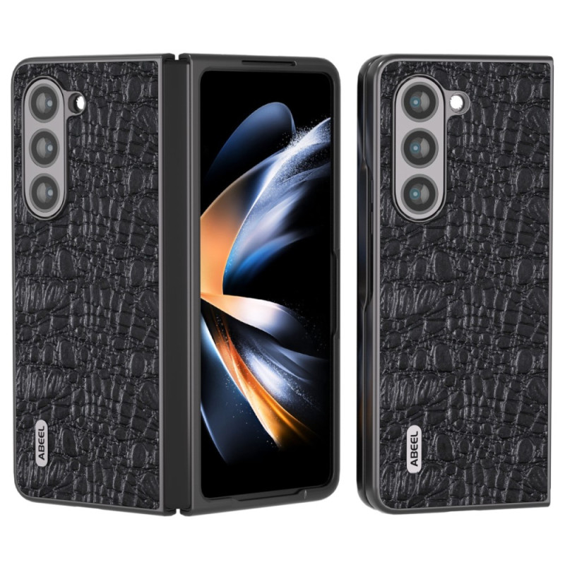 Samsung Galaxy Z Fold 5 Style Capa de pele de crocodilo ABEEL