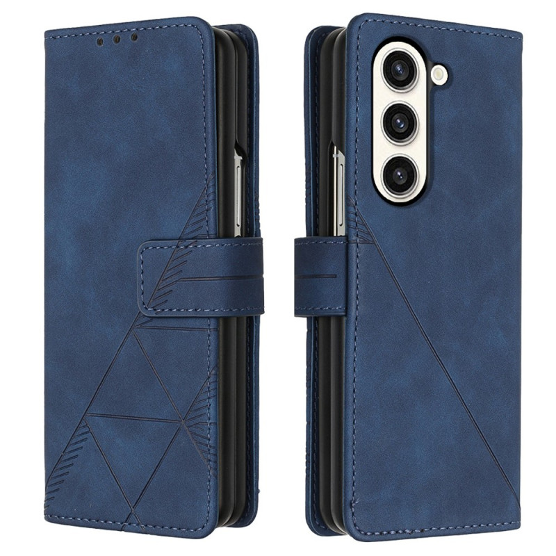 Capa para Samsung Galaxy Z Fold 5 Padrão de triângulos