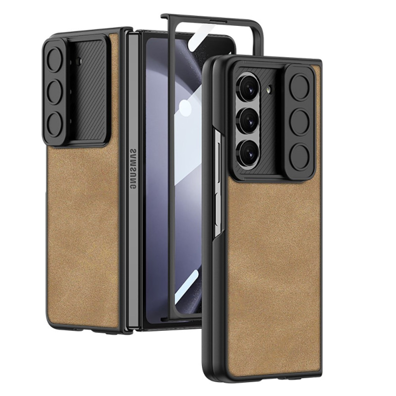 Capa de couro para Samsung Galaxy Z Fold 5 e protetor de ecrã GKK