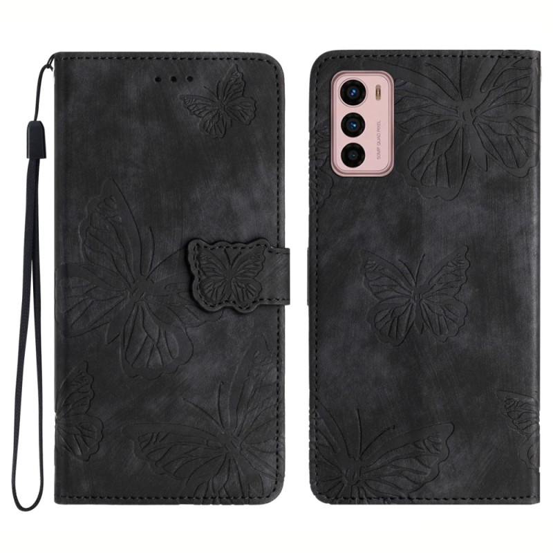 Capa para Moto G42 Butterflies with Strap