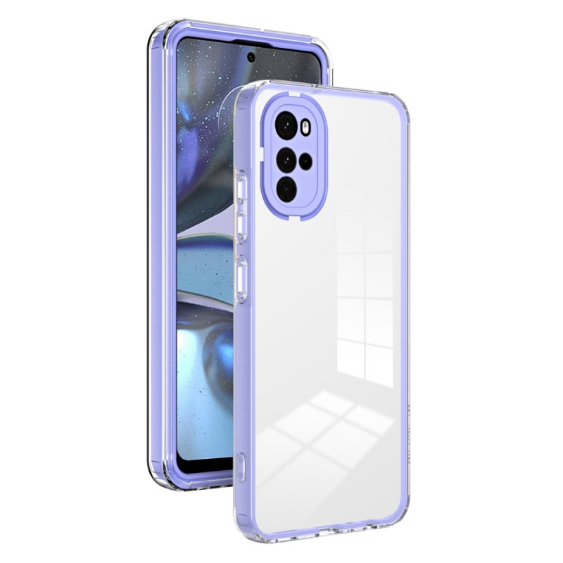 Capa transparente para Moto G22 Bordos coloridos