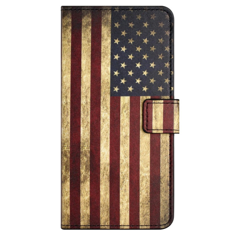 Capa Xiaomi Redmi 12 Vintage com a bandeira dos EUA