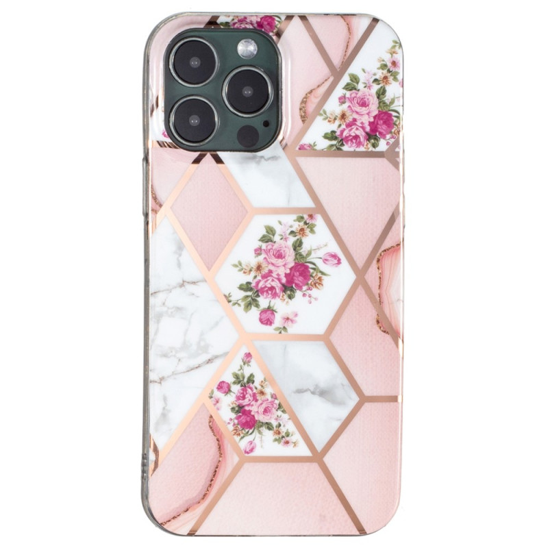 Capa Marble Floral para iPhone 15 Pro