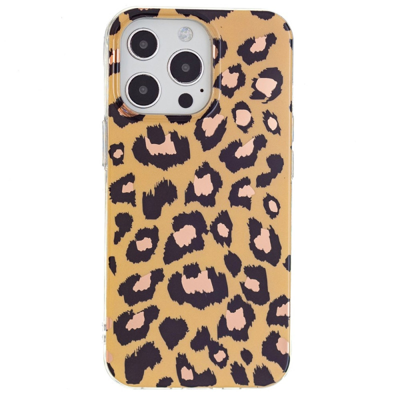 Capa para iPhone 15 Pro com padrão leopardo