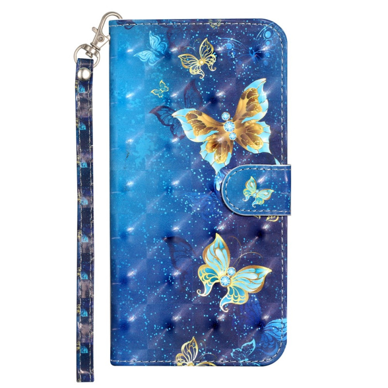 Capa iPhone 15 Pro 3D Butterflies with Strap
