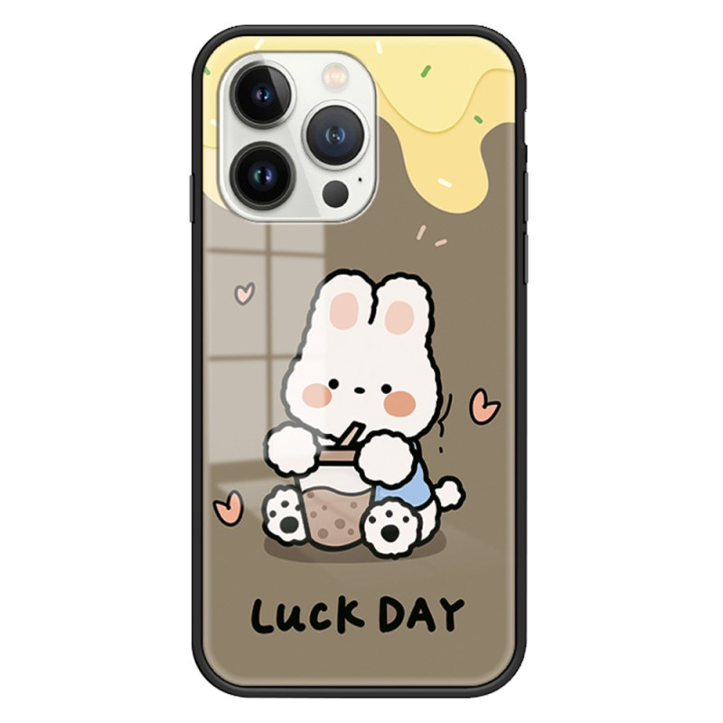 Capa rígida Milk Tea Rabbit para iPhone 15 Pro