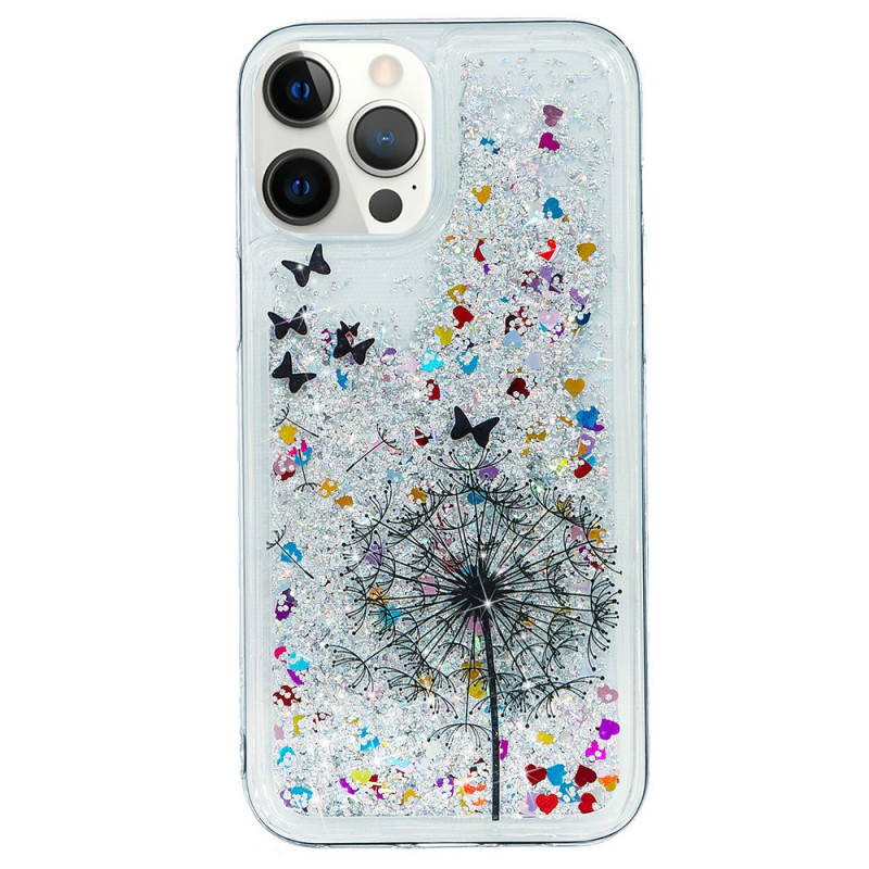 Capa iPhone 15 Pro Glitter Dandelion