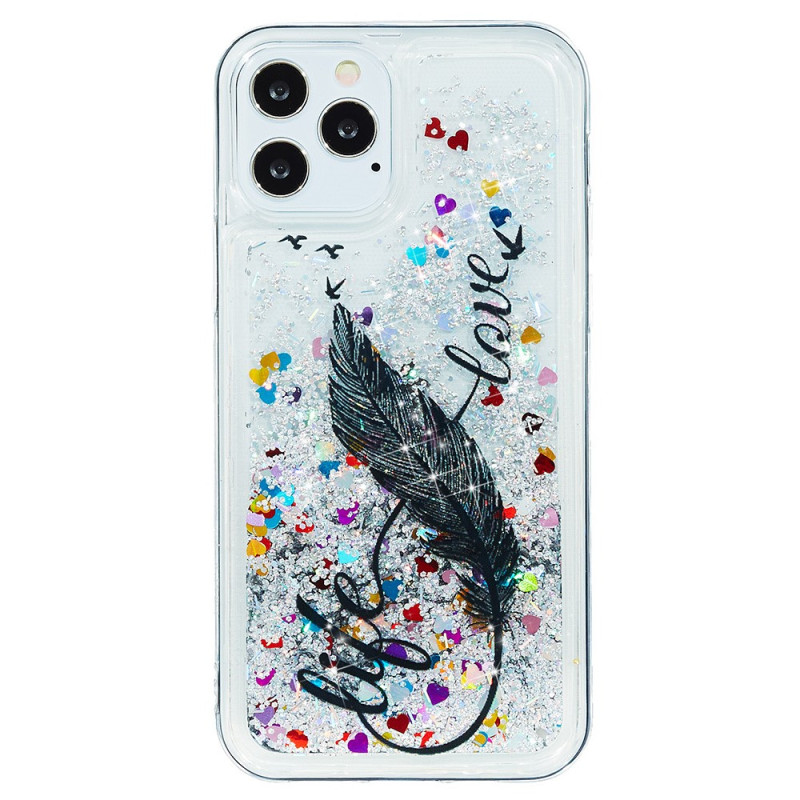 Capa iPhone 15 Pro Glitter Feather