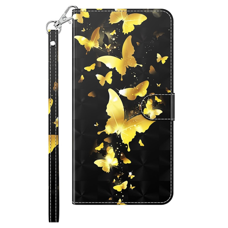 Capa iPhone 15 Pro Max 3D Butterflies with Strap