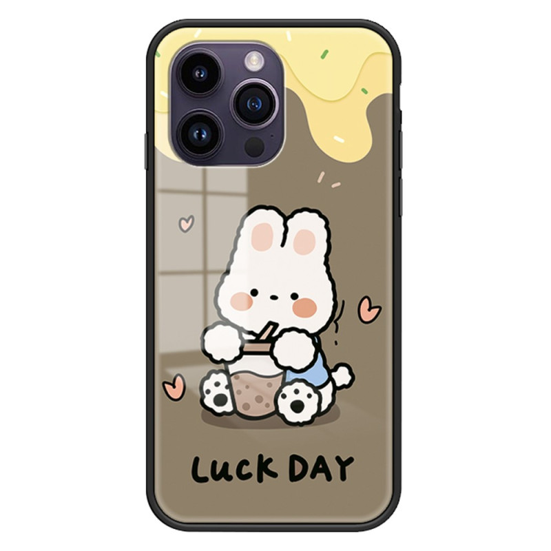 Capa rígida Milk Tea Rabbit para iPhone 15 Pro Max