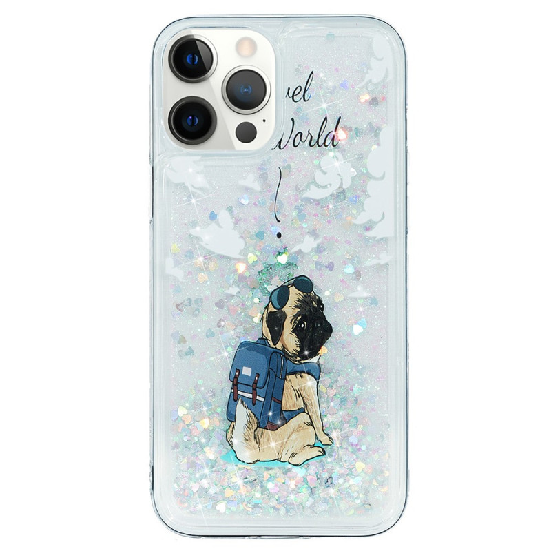 Capa iPhone 15 Pro Max Glitter Dog