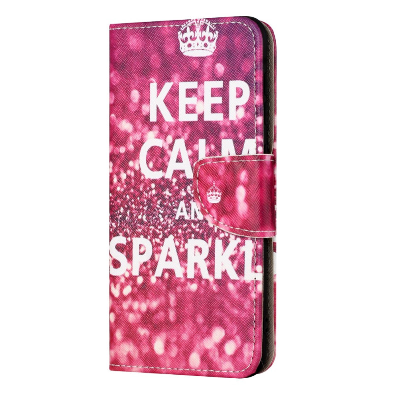 Capa iPhone 15 Plus Keep Calm and Sparkle