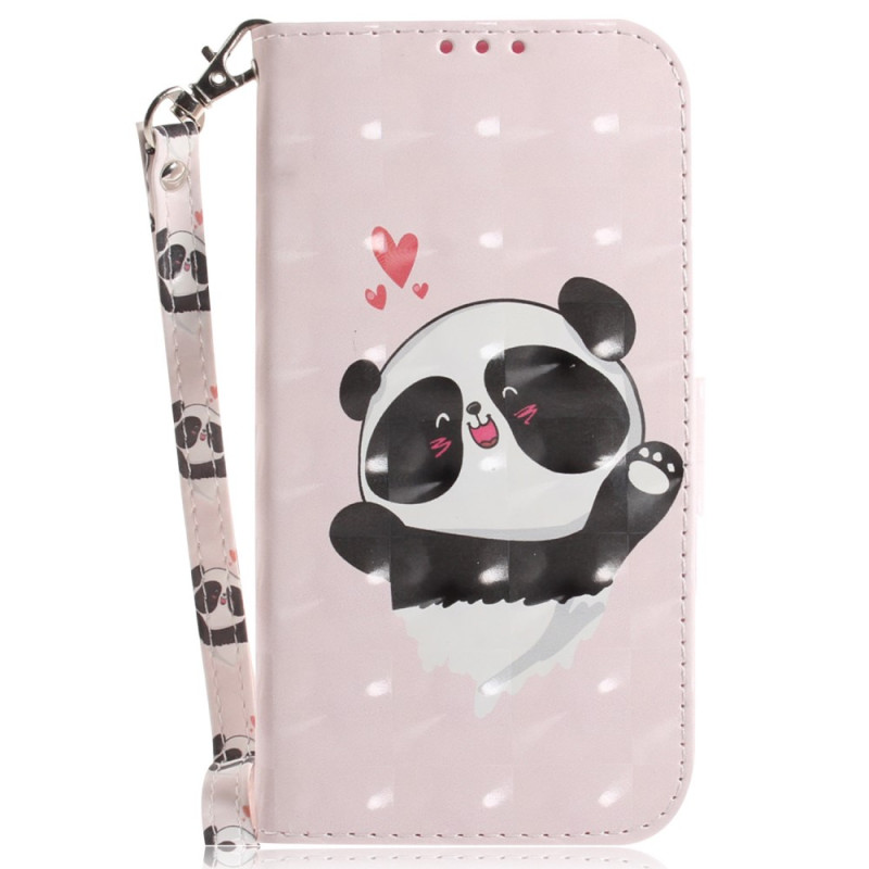 Capa para iPhone 15 Plus Panda Love Strap