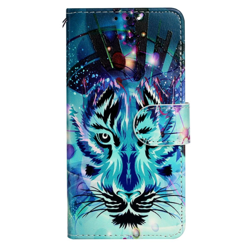 Capa Electric Wolf para iPhone 15 com cordão de segurança