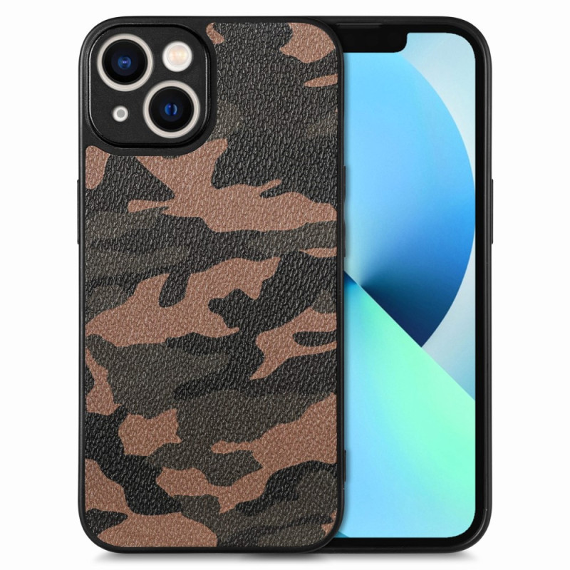 Capa camuflada em pele para iPhone 15