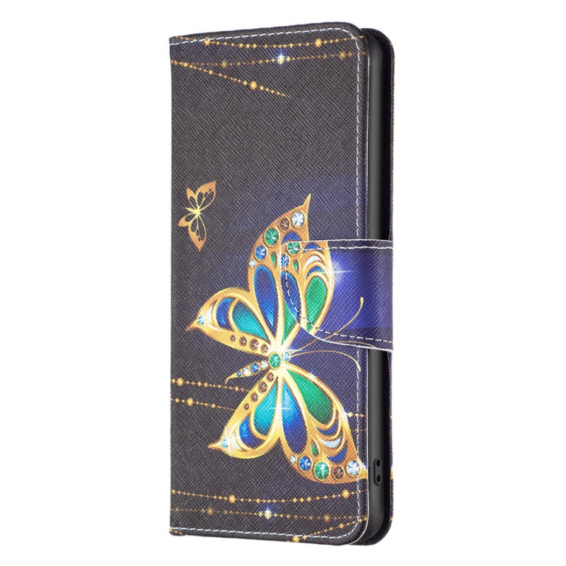 Capa Butterflies Gold para iPhone 15 Plus