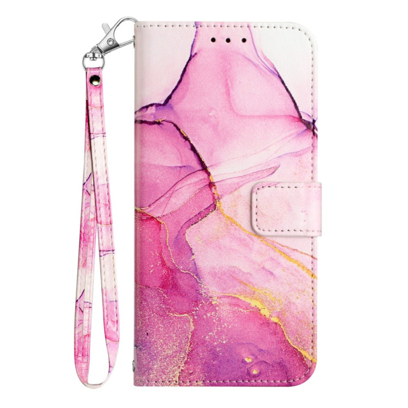 Capa Marble para iPhone 15 Plus com correia