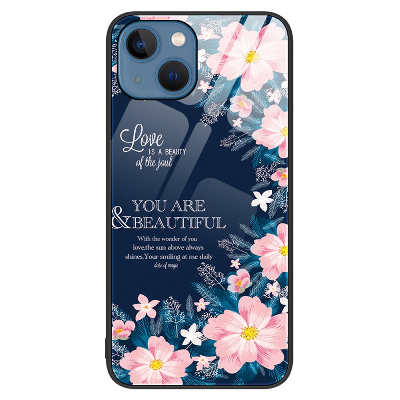 Capa Love Pink Flowers para iPhone 15 Plus