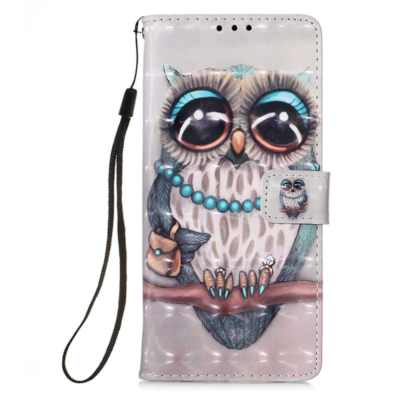 Capa com cordão para iPhone 15 Pro Miss Owl