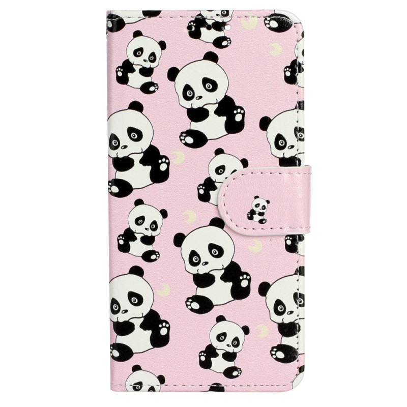 Capa iPhone 15 Pro Small Pandas com correia
