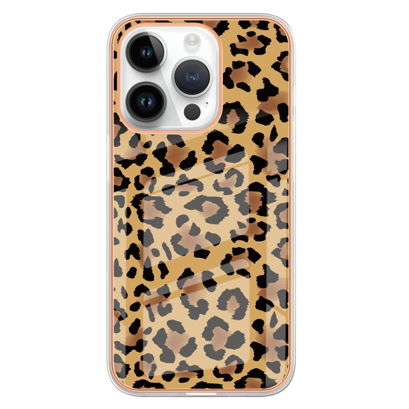 Capa para iPhone 15 Pro com efeito leopardo
