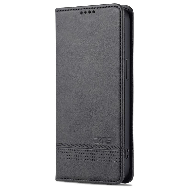 Capa flip para iPhone 15 Pro Max Efeito de pele AZNS