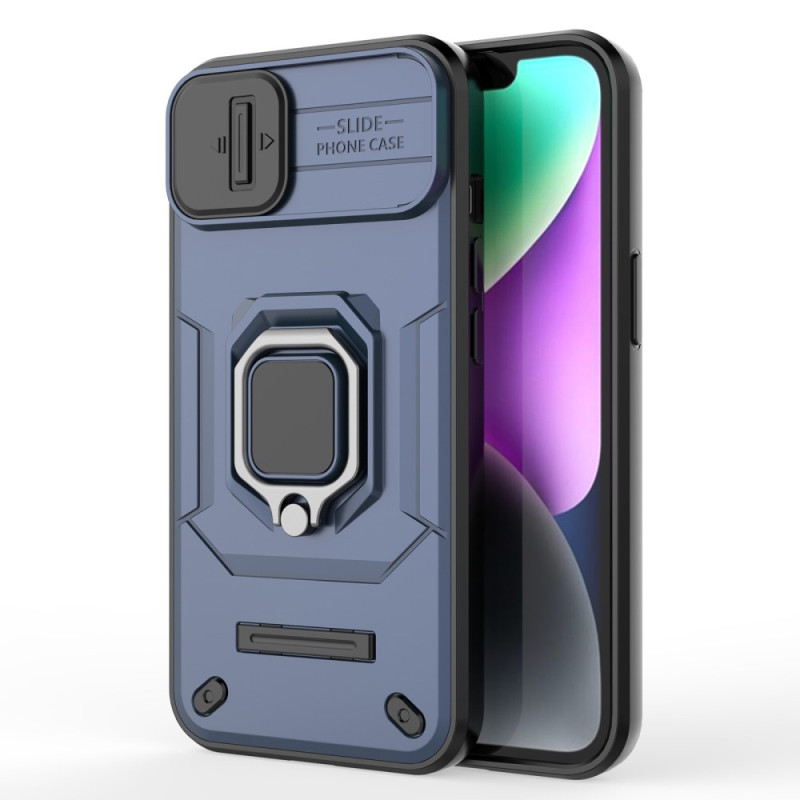Capa resistente a anéis para iPhone 15 Plus com protetor de câmara