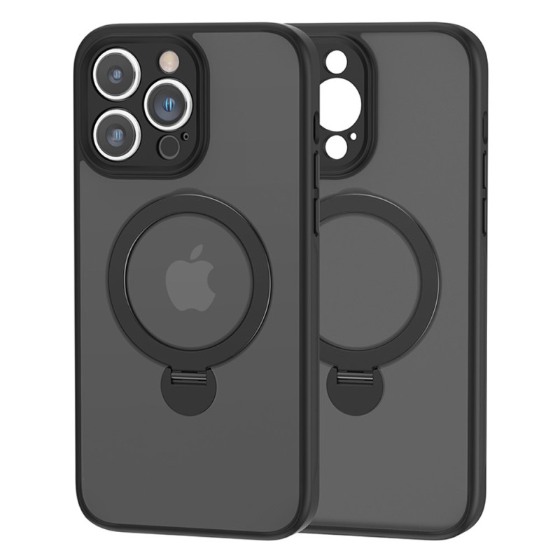Capa translúcida MagSafe compatível com iPhone 15 Pro com suporte