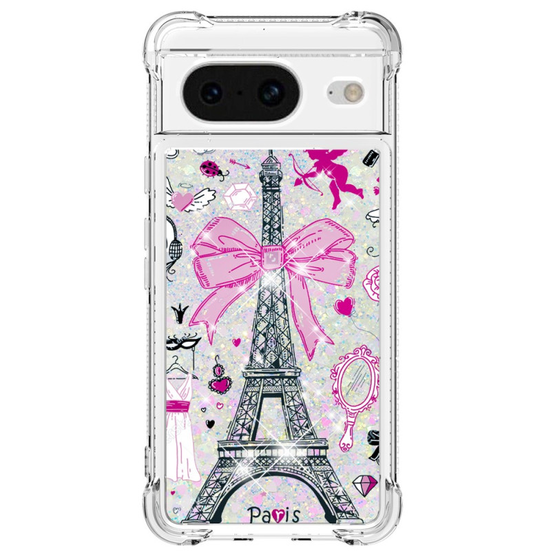 Capa para Google Pixel 8 Glitter Torre Eiffel