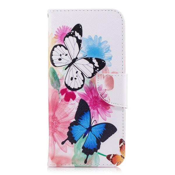 Samsung Galaxy S9 Plus Case Butterflies e Flores pintadas