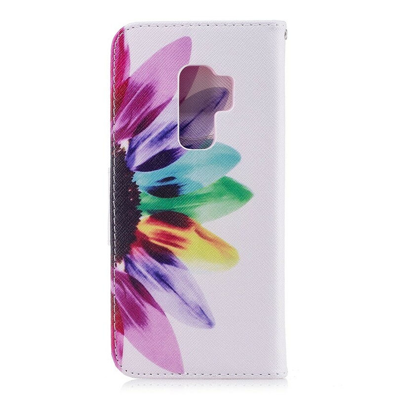 Capa Samsung Galaxy S9 Plus Flor de Aquarela