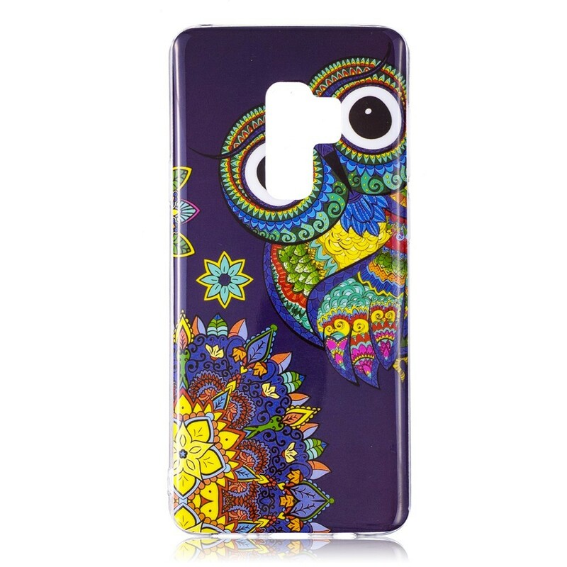 Samsung Galaxy S9 Case Owl Mandala Fluorescente