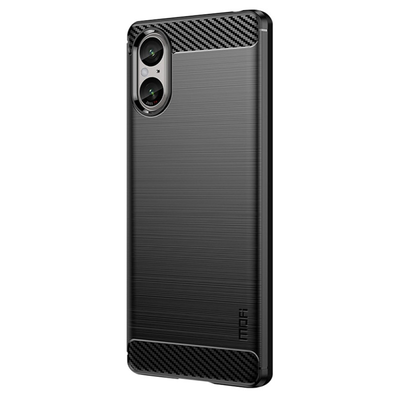 Capa de fibra de carbono escovada para Sony Xperia 5 V MOFI