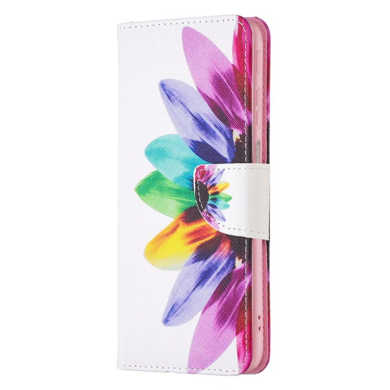 Capa de flores em aguarela para Moto G82 5G / G52