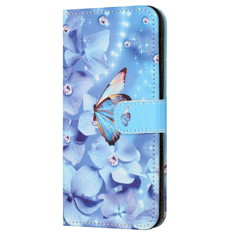 Capa para Samsung Galaxy S23 FE Strap Diamond Butterflies