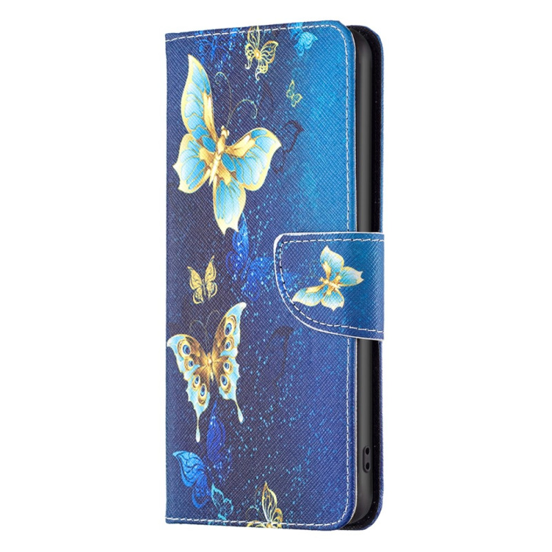 Capa borboleta dourada para Samsung Galaxy S23 FE