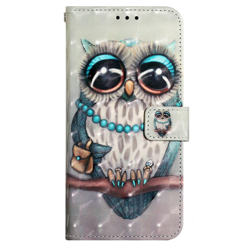 Capa com cordão para Samsung Galaxy S23 FE Miss Owl