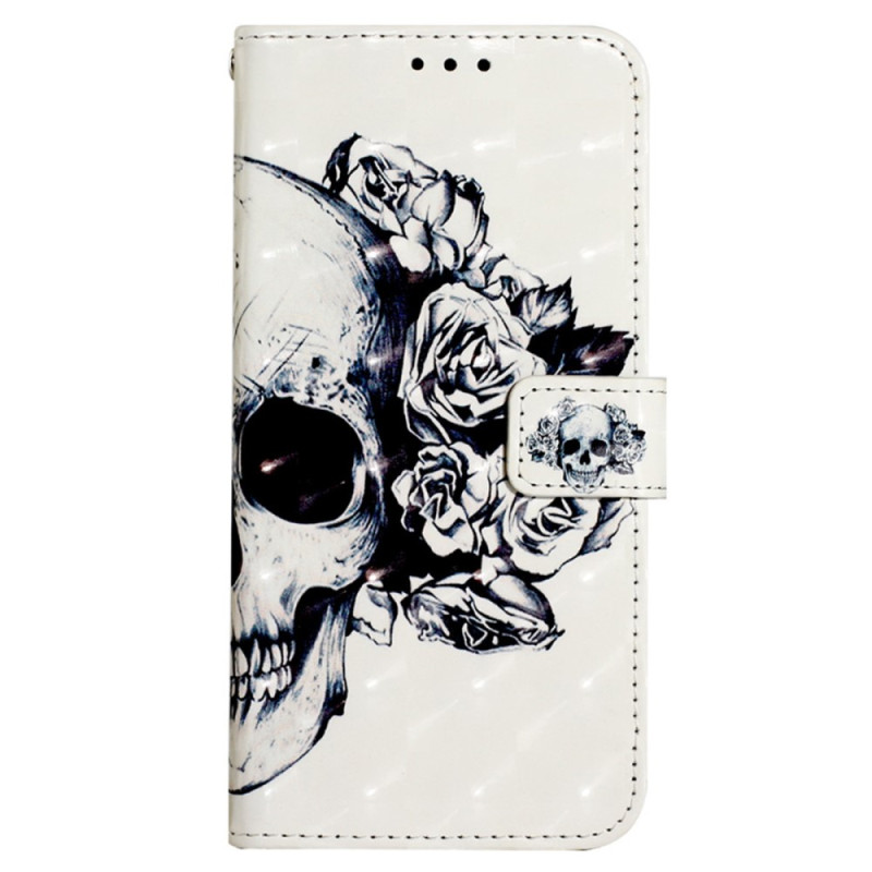 Capa para Samsung Galaxy S23 FE Flower Skull Strap