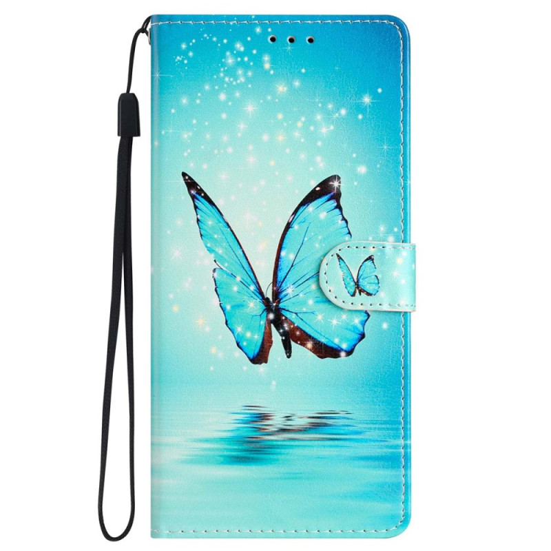 Capa para Samsung Galaxy S23 FE Blue Butterflies Strap