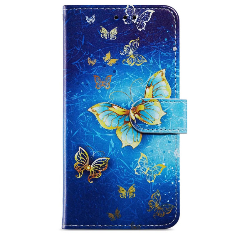 Capa para Samsung Galaxy S23 FE Blue Butterflies Strap