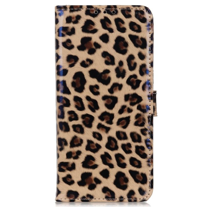 Capa de pele de leopardo para Samsung Galaxy S23 FE