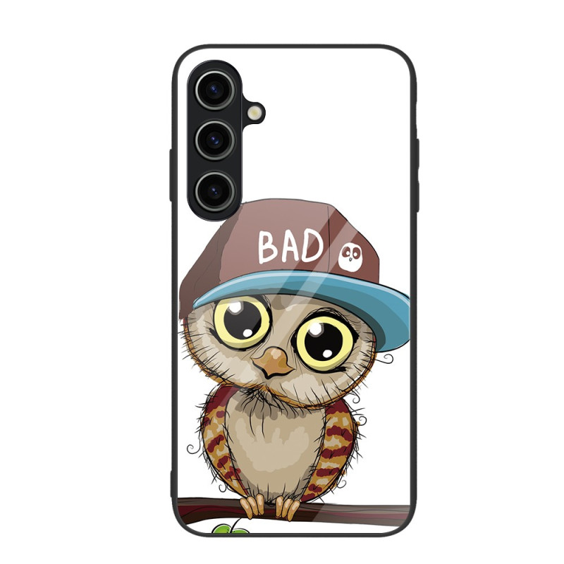 Capa de vidro rígido para Samsung Galaxy S23 FE Bad Owl