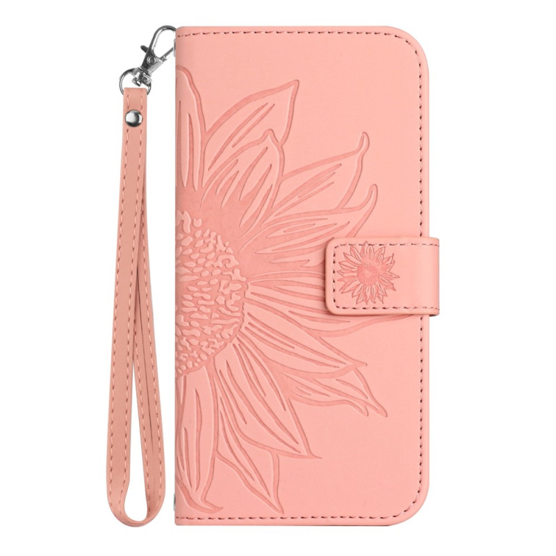 Capa com cordão para Samsung Galaxy S23 FE Sunflower
